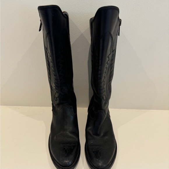 Golden Goose tall cowboy boots. - Picture 3 of 8